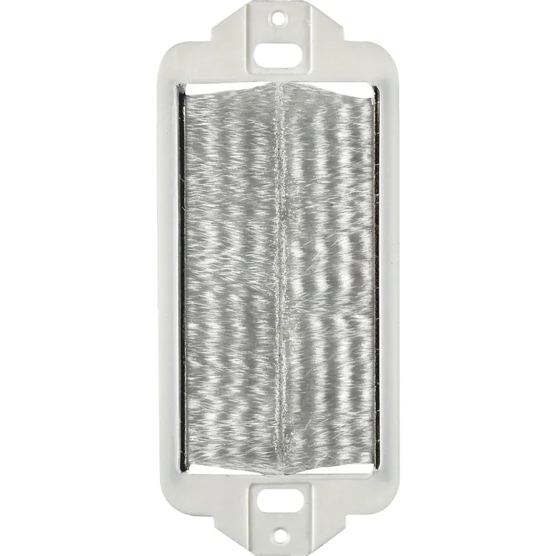 Leviton 002-41075-DBW Decora White Brush Passthrough Wall Plate Insert