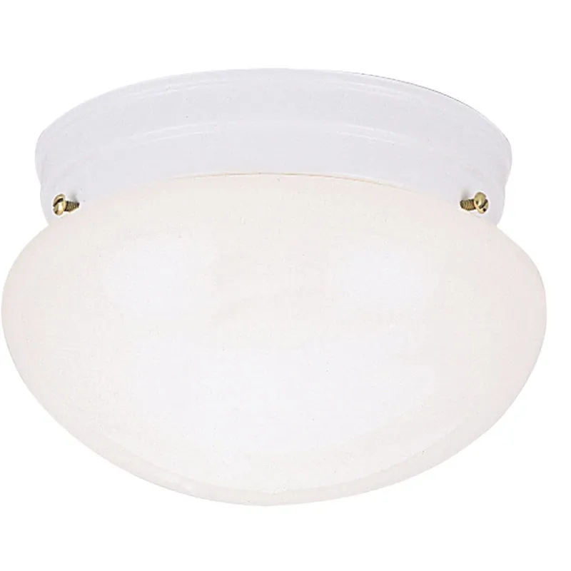 Home Impressions IFM710WH 9-1/2 In. White Incandescent Flush Mount Ceiling Light Fixture