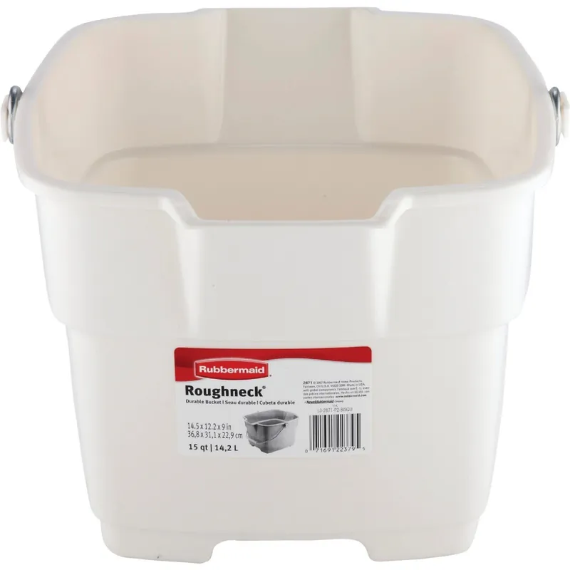 Rubbermaid FG287100BISQU Roughneck 15 Qt. Bisque Bucket