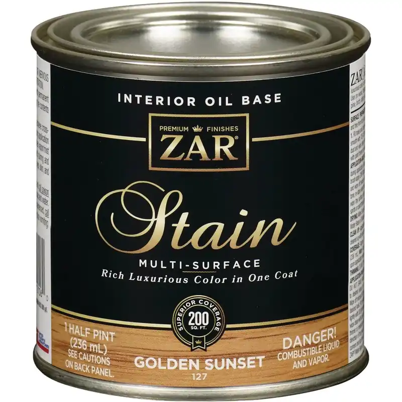 ZAR 12706 UGL Oil-Based Wood Stain Golden Sunset 1/2 Pt.