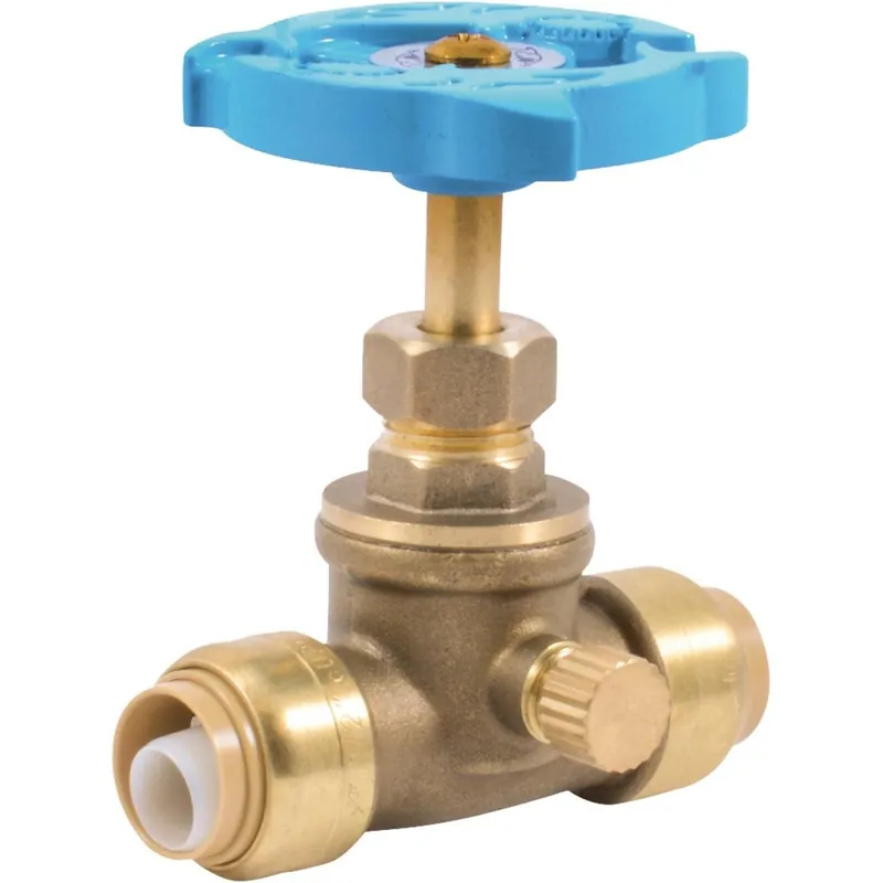 SharkBite 24634LF SBC 1/2 In. SB x 1/2 In. SB Brass Push-to-Connect Gate Valve