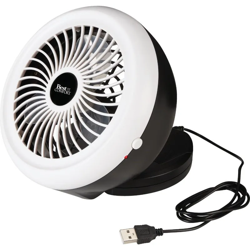 Best Comfort MF010 Portable Fan 6 In. 2-Speed Black & White
