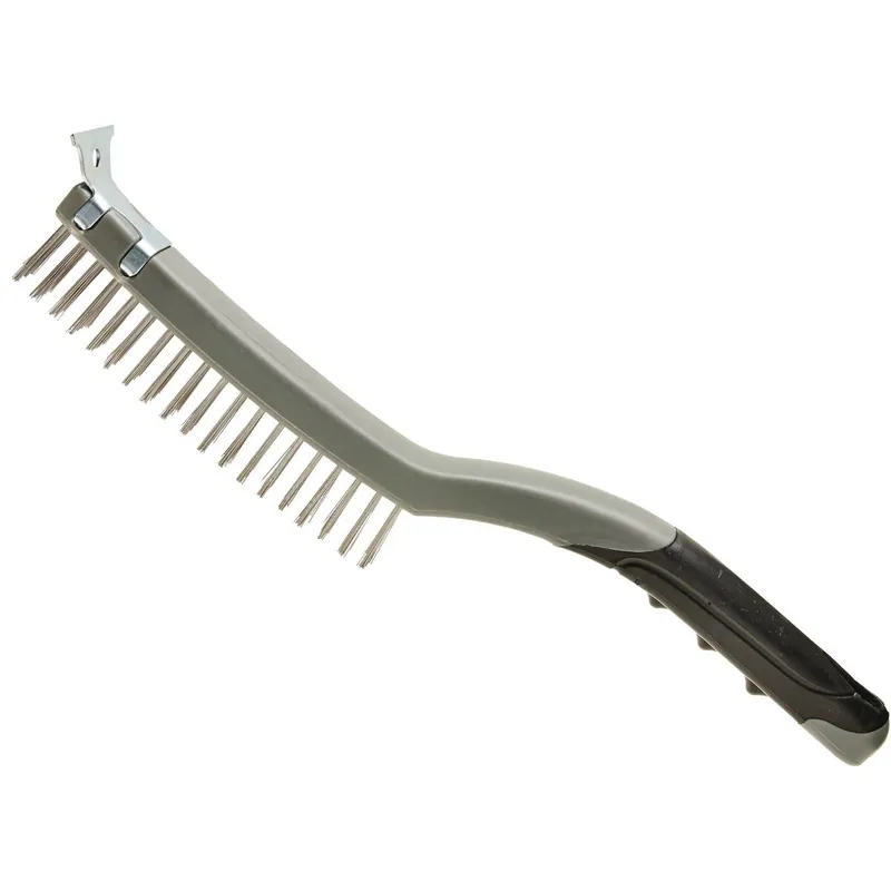 Best Look 383 Stiff Stainless Steel Wire Brush with Scraper
