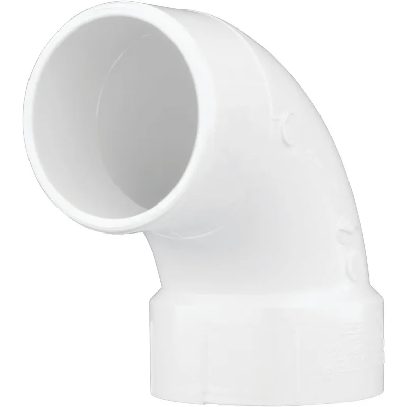 Charlotte Pipe PVC013020600HA 3 In. Schedule 30 90 Deg. DWV PVC Street Elbow (1/4 Bend)
