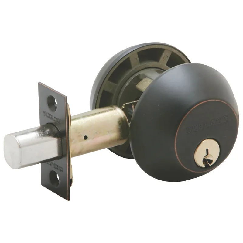 Schlage B62NG716 B-Series Aged Bronze Double Cylinder Deadbolt