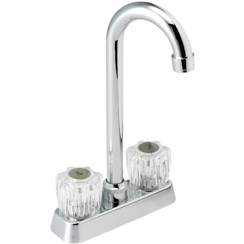 Home Impressions F5111123CP-JPA1 Polished Chrome Round Double Handle Bar Faucet