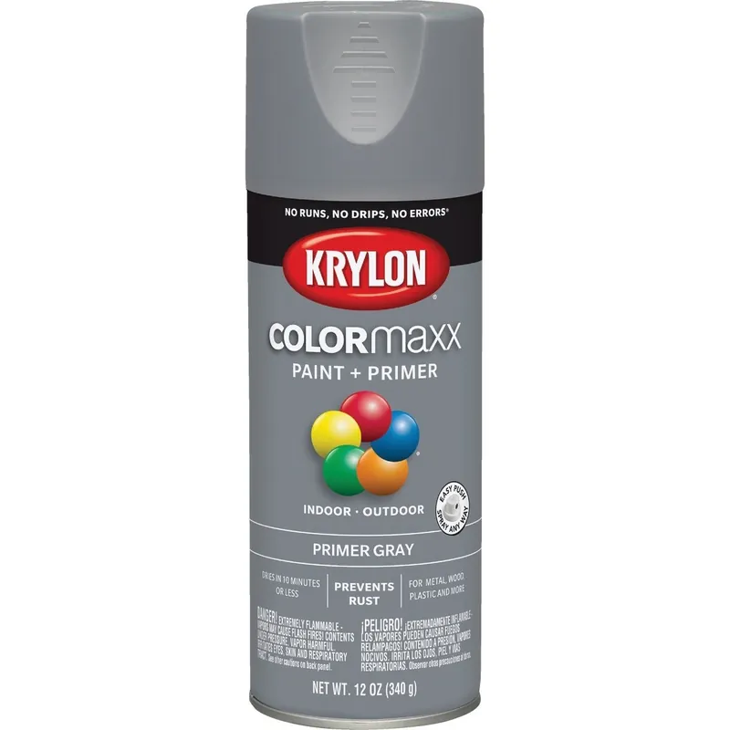 Krylon K05582007 ColorMaxx Gray 12 Oz. All-Purpose Spray Paint Primer