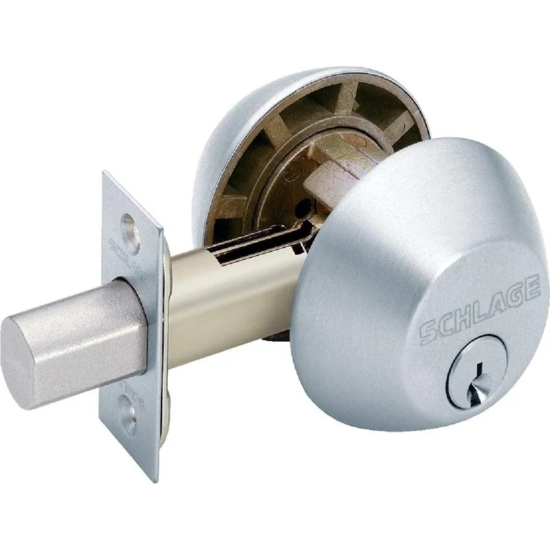 Schlage B62CSG626 Light-Duty Commercial Satin Chrome Double Cylinder Deadbolt