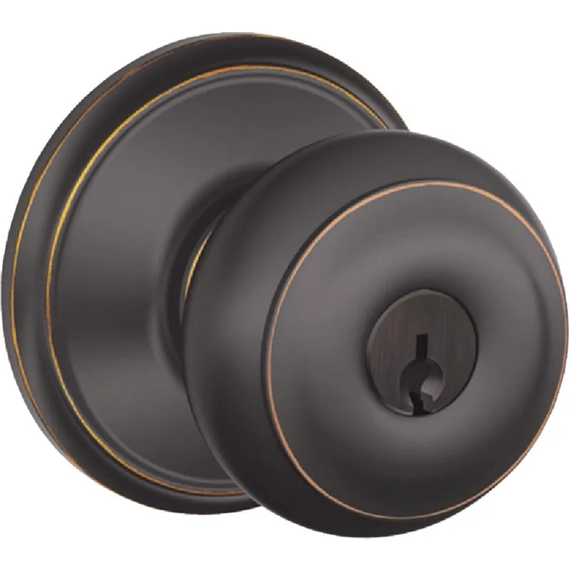 Schlage F51AGEO716 Georgian Aged Bronze Entry Door Knob