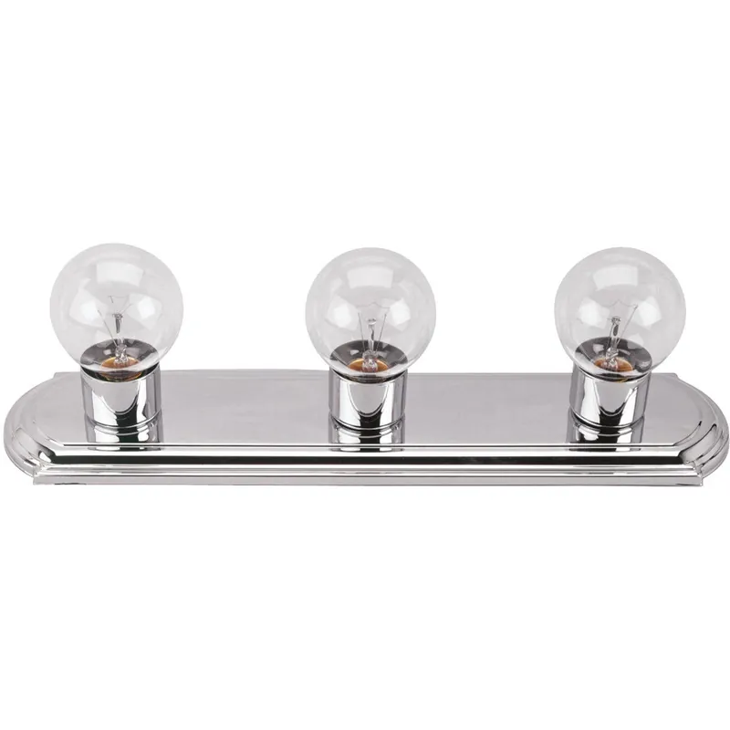 Home Impressions IVLBS13CH 3-Bulb Chrome Vanity Bath Light Bar