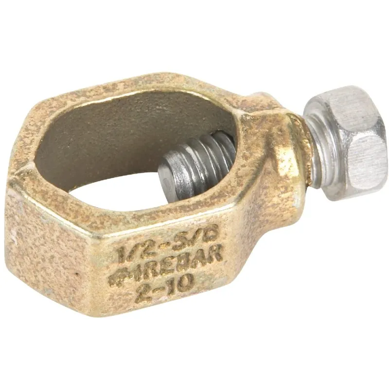 Erico CP58BX 1/2 In. to 5/8 In. #10 to #2 AWG Ground Rod Clamp