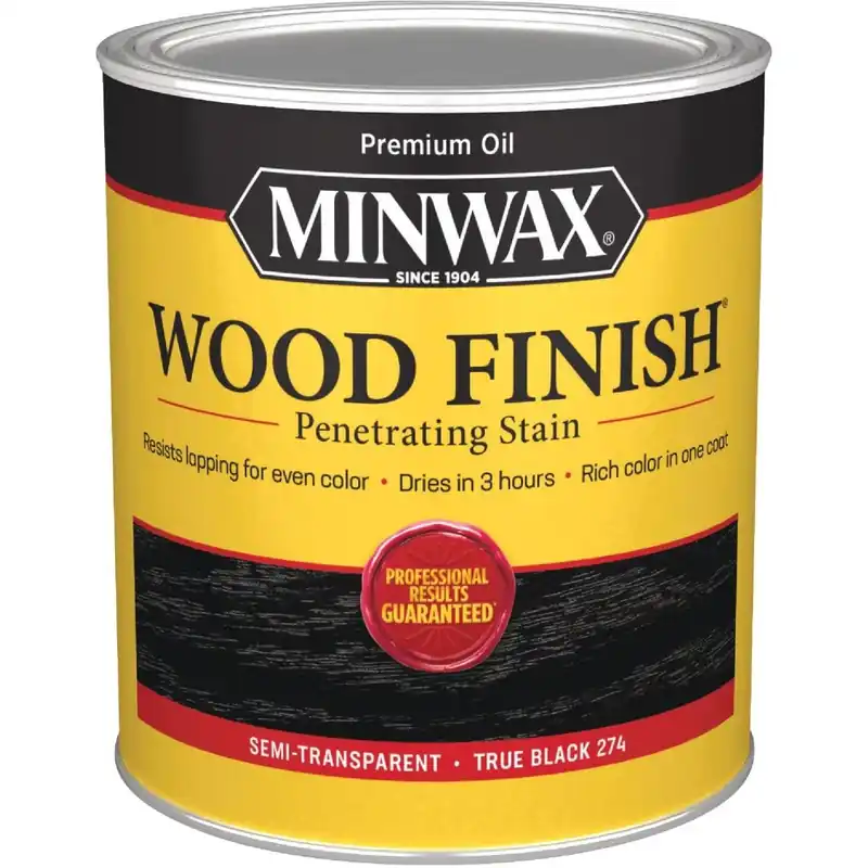 Minwax 700514444 Wood Finish Penetrating Stain True Black 1 Qt.