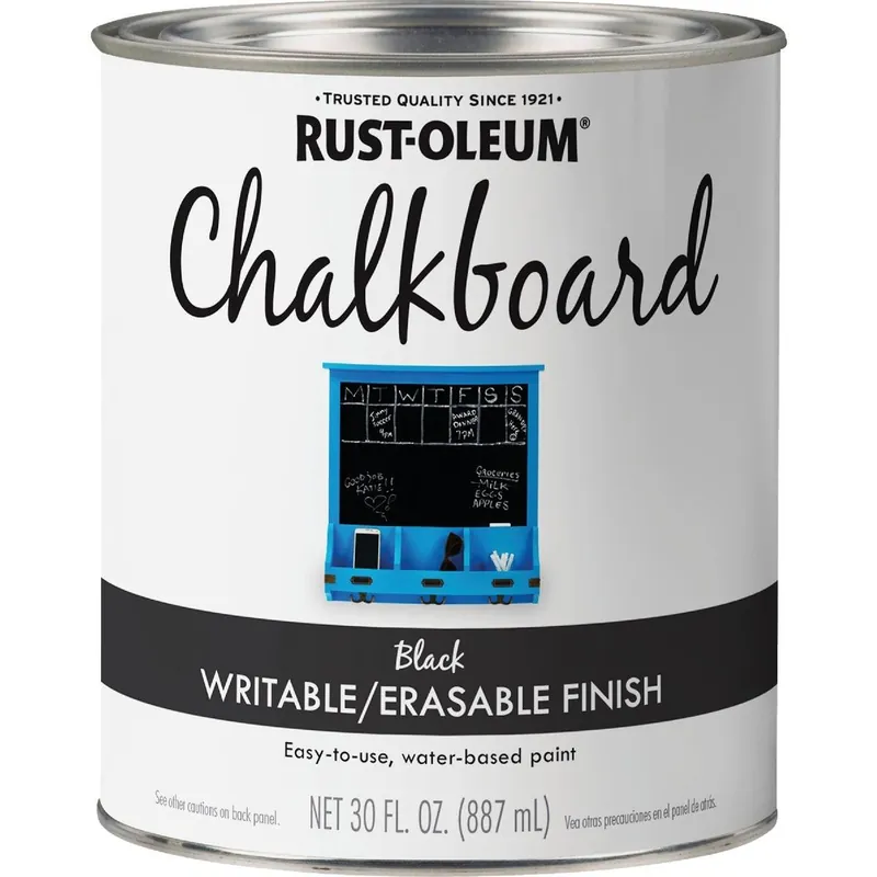 Rust-Oleum 301450 Black Quart Flat Chalk Board Paint