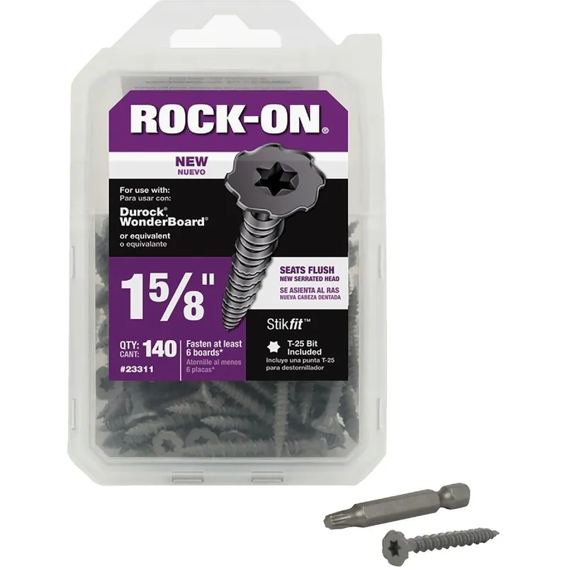 Rock-On 23311 Buildex Rock-On #9 x 1-5/8 In. Philips Cement Board Screw (140 Ct.)