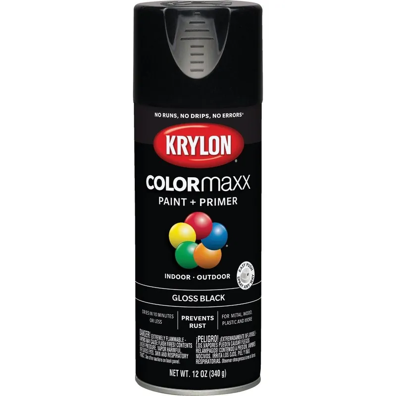 Krylon K05505007 ColorMaxx 12 Oz. Gloss Spray Paint Black