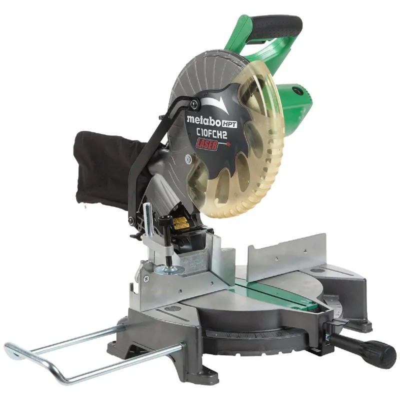 Metabo HPT C10FCH2SM 10 In. 15-Amp Compound Miter Saw with Laser Marker System