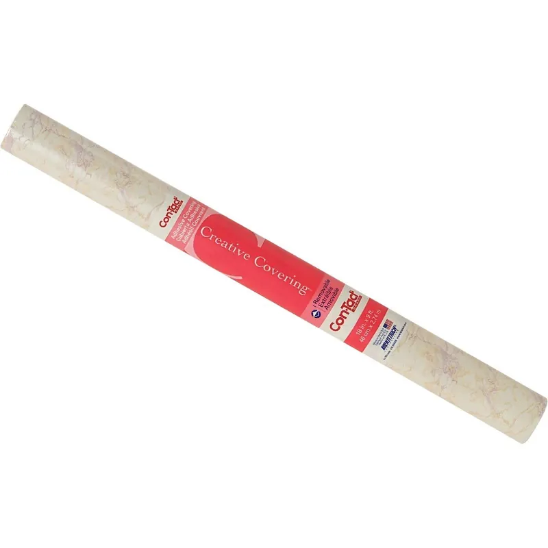 Con-Tact 09F-C9823-01 Creative Covering 18 In. x 9 Ft. Beige Marble Self-Adhesive Shelf Liner