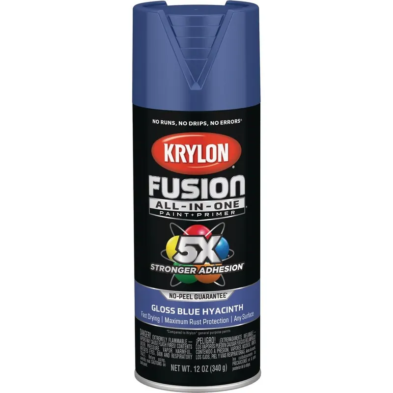 Krylon K02703007 Fusion All-In-One Gloss Spray Paint & Primer Hyacinth Blue