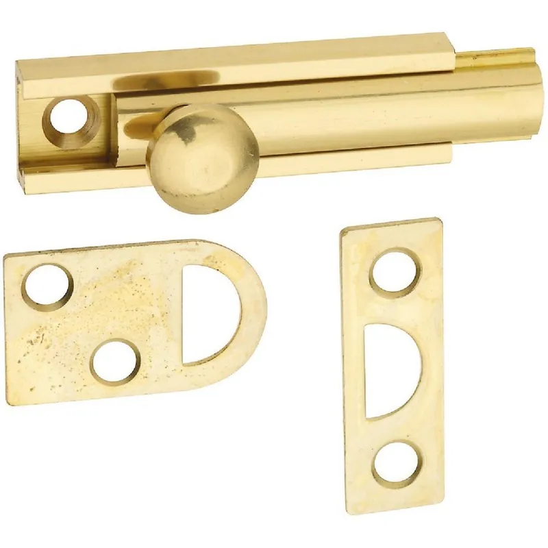 National N197962 Gallery Series 2 In. Polished Brass Door Surface Bolt
