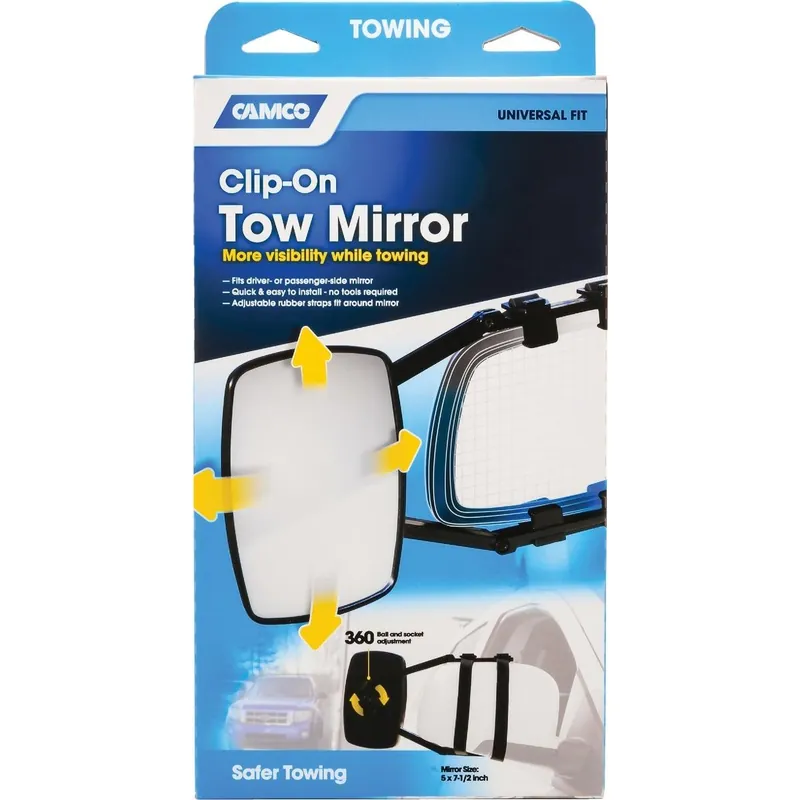 Camco 25650 Clip-On Towing Mirror