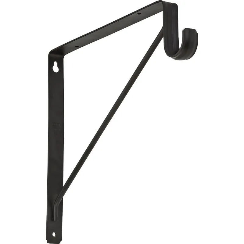 National S822092 Stanley Home Designs 12-5/8 In. H. x 11 In. D. Shelf & Rod Bracket