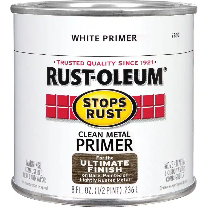 Rust-Oleum 7780730 Clean Metal Primer White 1/2 Pt.