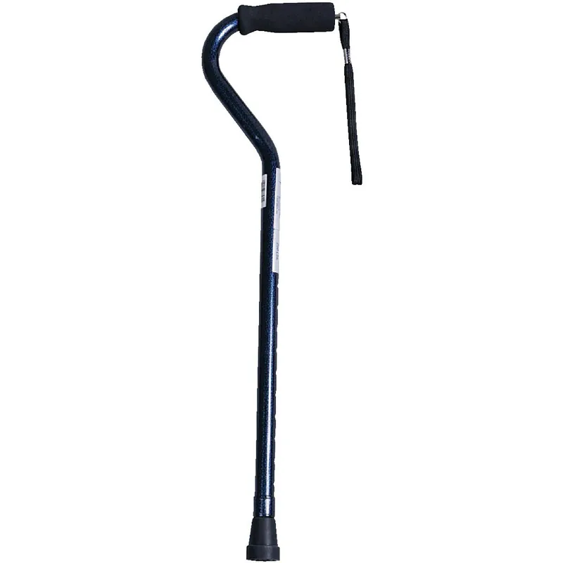 Medline MDS86420B Blue Aluminum Offset Handle Cane