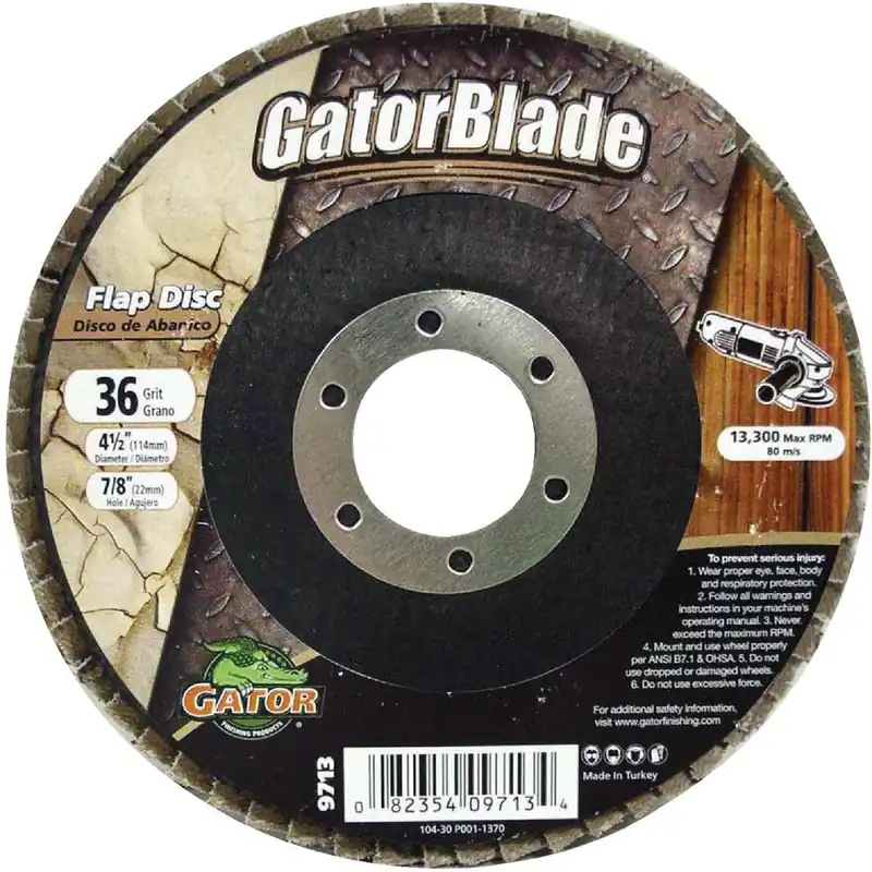 Gator 9713 Gator Blade 4-1/2 In. x 7/8 In. 36-Grit Type 29 Angle Grinder Flap Disc