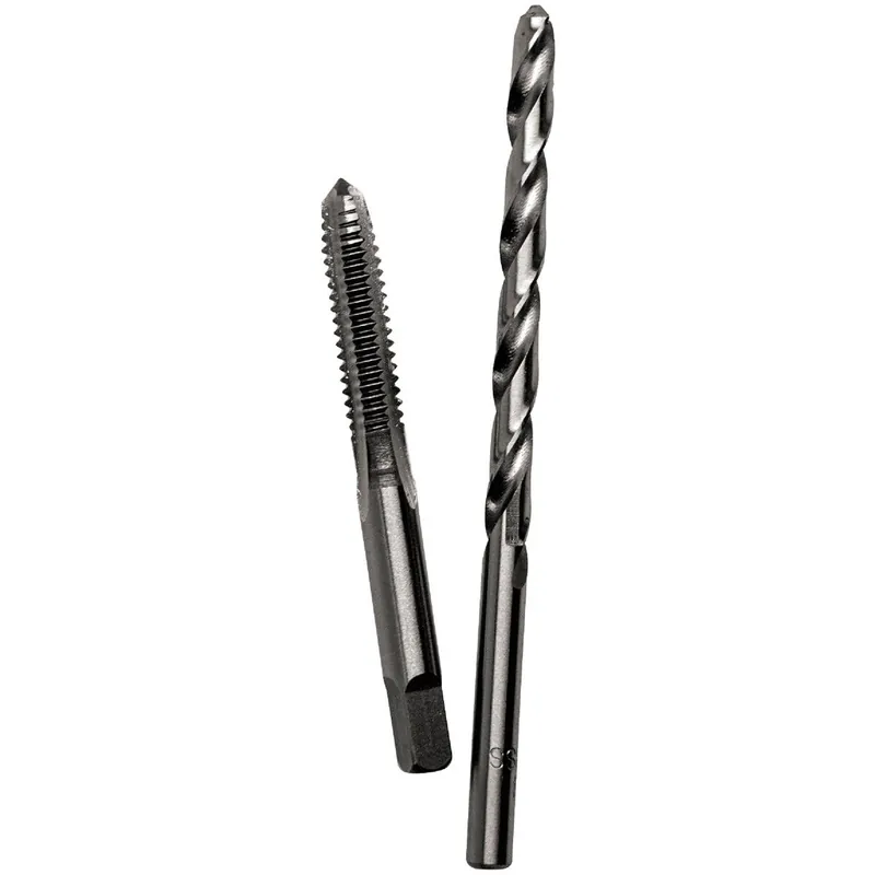 Century Drill Tool 95404 1/4-28 National Fine Carbon Steel Tap-Plug and #3 Wire Gauge Drill Bit