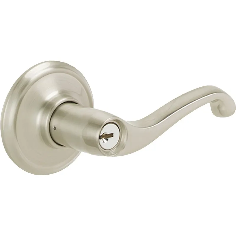 Schlage F51VFLA619 Satin Nickel Flair Entry Door Lever
