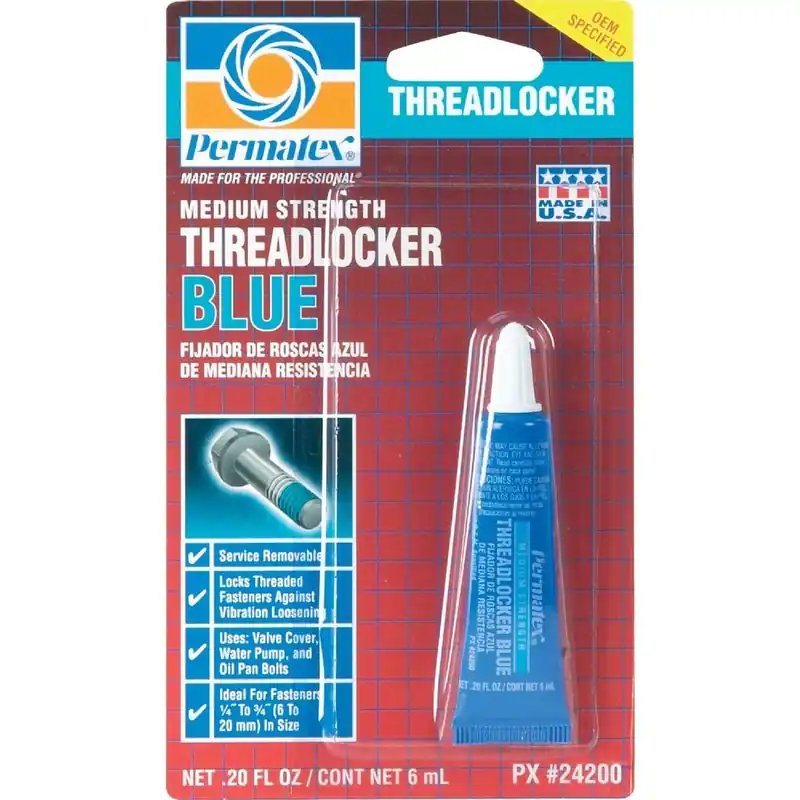 Permatex 21601 0.2 Oz. Blue Medium Strength Threadlocker
