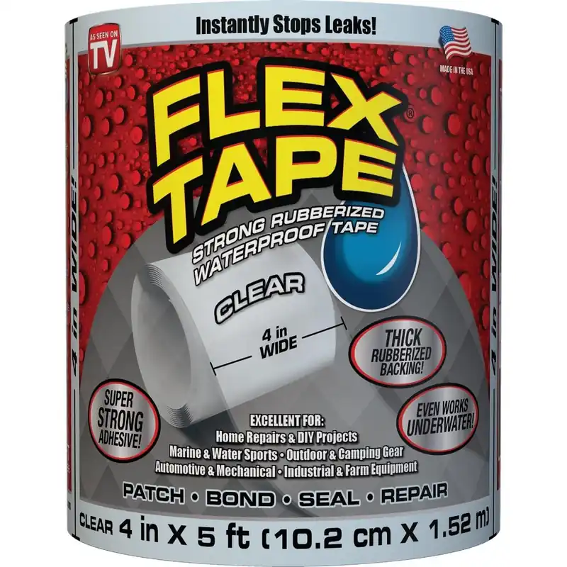 Flex Tape TFSCLRR0405 Repair Tape 4 In. x 5 Ft. Clear