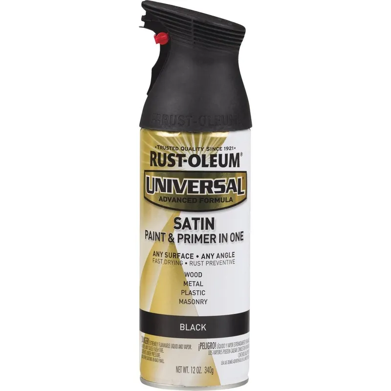 Rust-Oleum 245197 Universal 12 Oz. Satin Black Paint