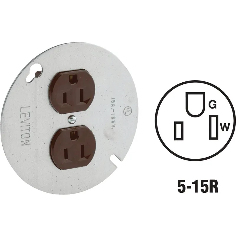 Leviton 000-05042-000 4 In. Brown Round Box Cover 000-05042-000