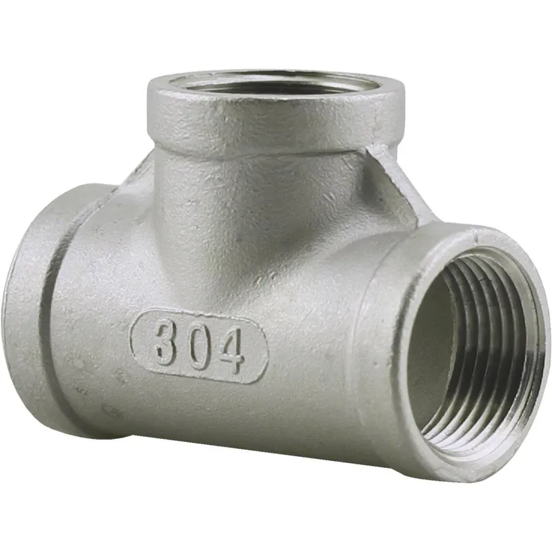 PLUMBEEZE U2-SST-07 PLUMB-EEZE 3/4 In. FIP Stainless Steel Tee