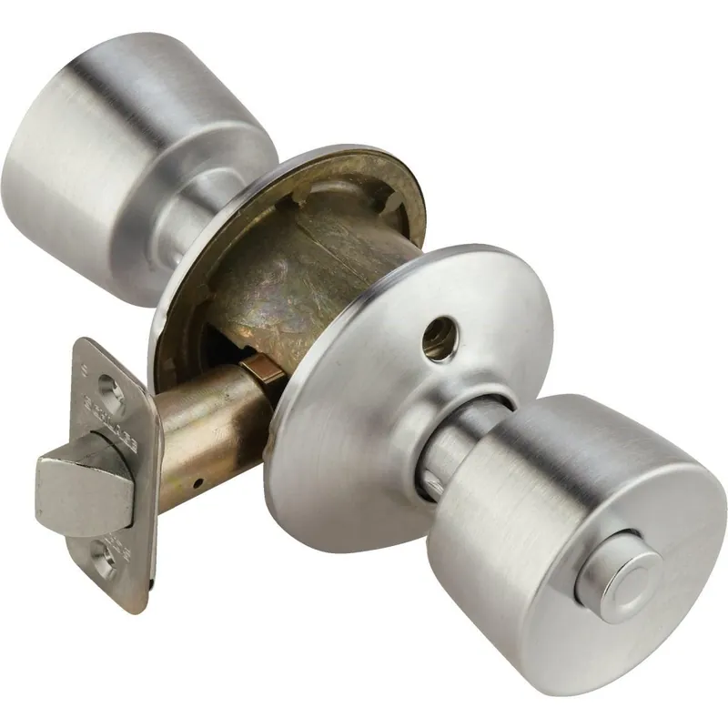 Schlage F40VBEL626 Bell Satin Chrome Bed & Bath Door Knob