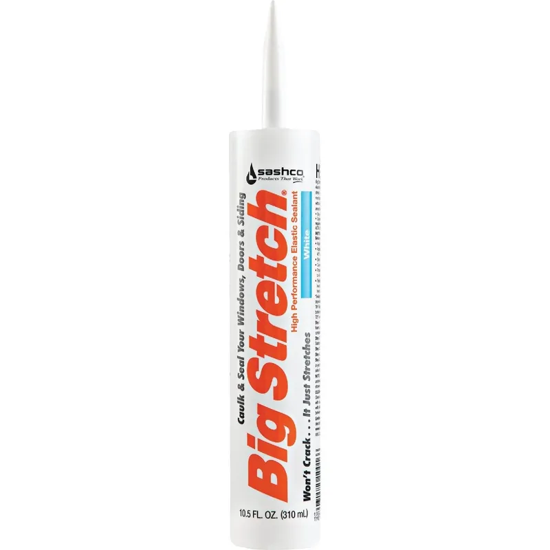 Sashco 10016 Big Stretch 10.5 Oz. Acrylic Elastomeric Caulk White