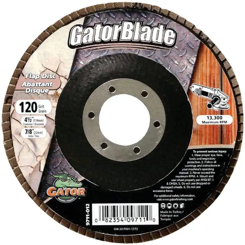 Gator 9711GA Gator Blade 4-1/2 In. x 7/8 In. 120-Grit Type 29 Angle Grinder Flap Disc