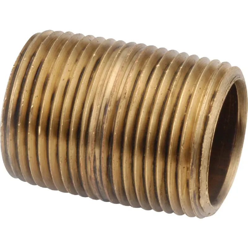 Anderson Metals 38300-16 Close Red Brass Nipple