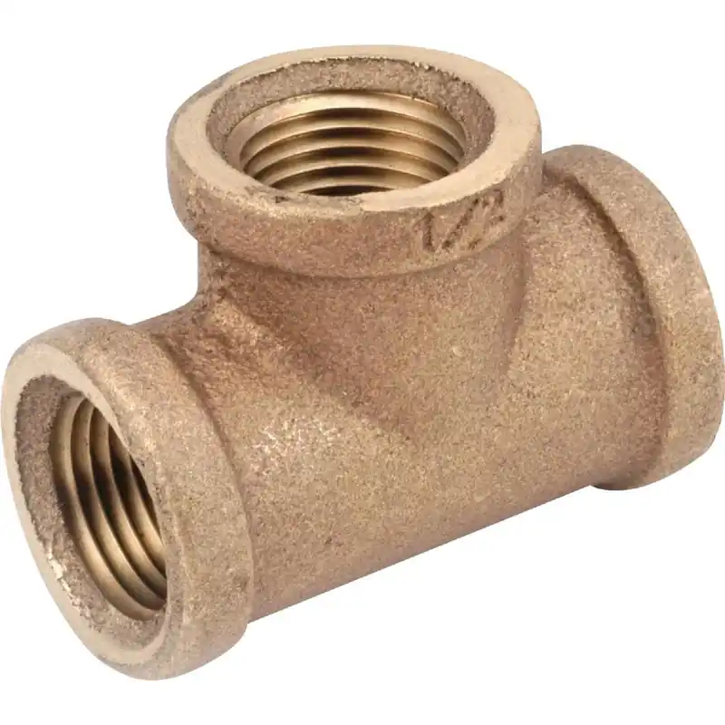 Anderson Metals 738101-20 Red Brass Threaded Tee