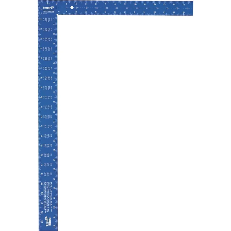 Empire 1190 True Blue 16 In. x 24 In. Aluminum High-Visibility Carpenter's Square