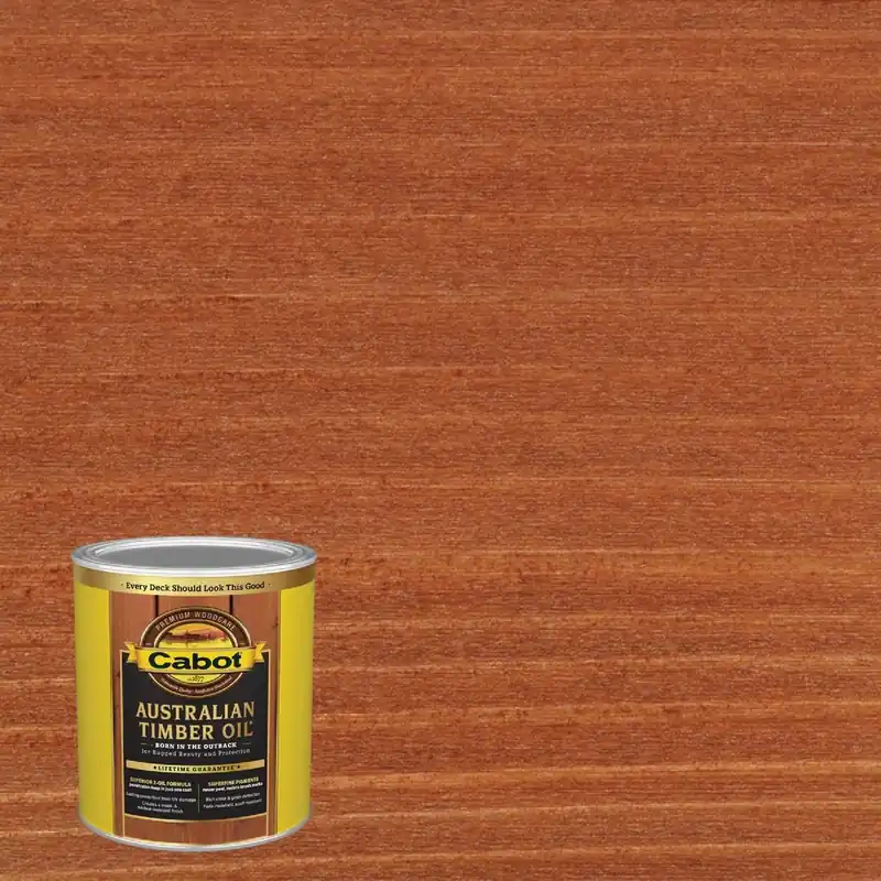 Cabot 140.0003459.005 Australian Timber Oil Translucent Exterior Oil Finish, Mahogany Flame, 1 Qt.