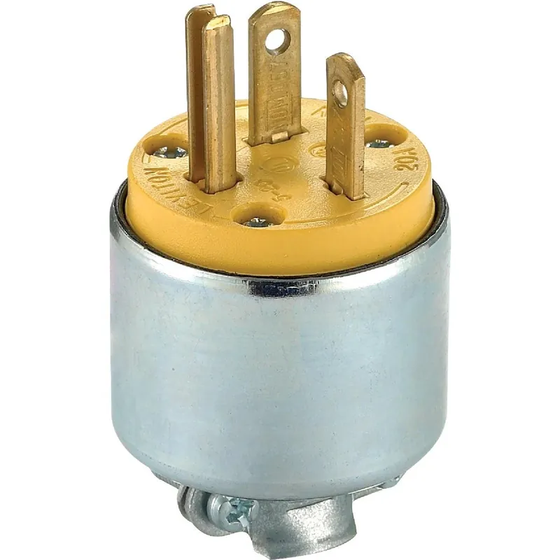 Leviton 000-520PA 20A 125V 3-Wire 2-Pole Armored Cord Plug