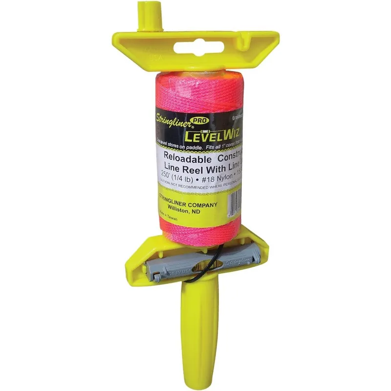 US Tape 24162 Stringliner LevelWiz 270 Ft Fluorescent Pink Twisted Nylon Mason Line Reel