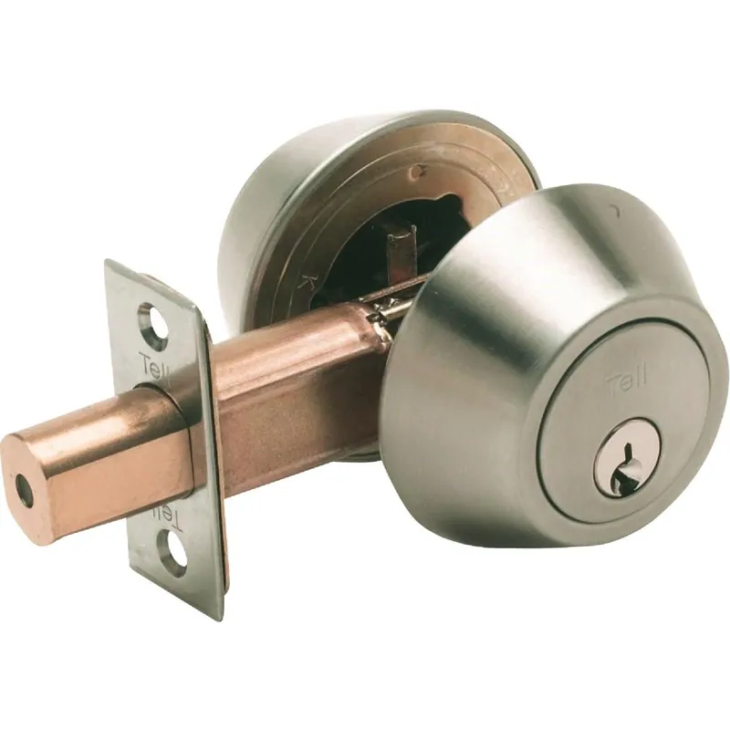 Tell CL100056 Satin Stainless Steel Commercial Double Cylinder Deadbolt