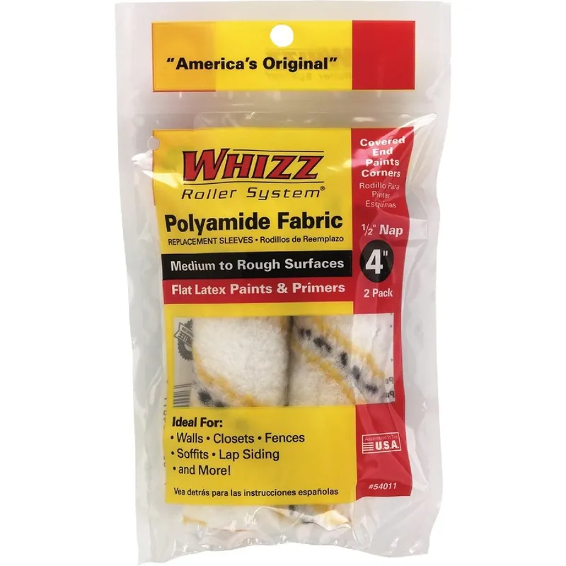Whizz 54011 Gold Stripe 4 In. x 1/2 In. Refill Woven Fabric Roller Cover (2-Pack)