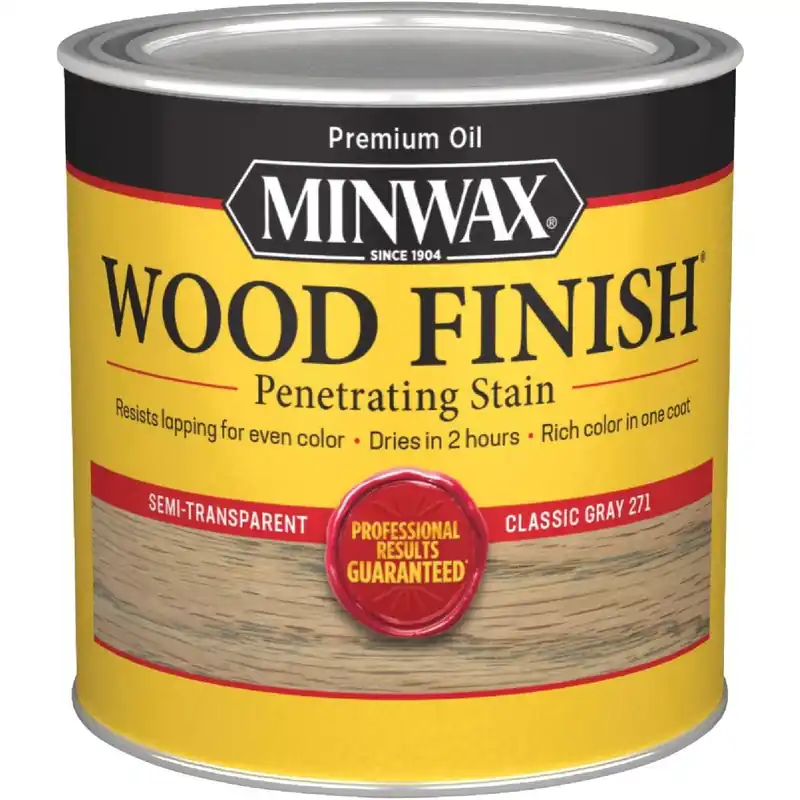 Minwax 227614444 Wood Finish Penetrating Stain Classic Gray 1/2 Pt.