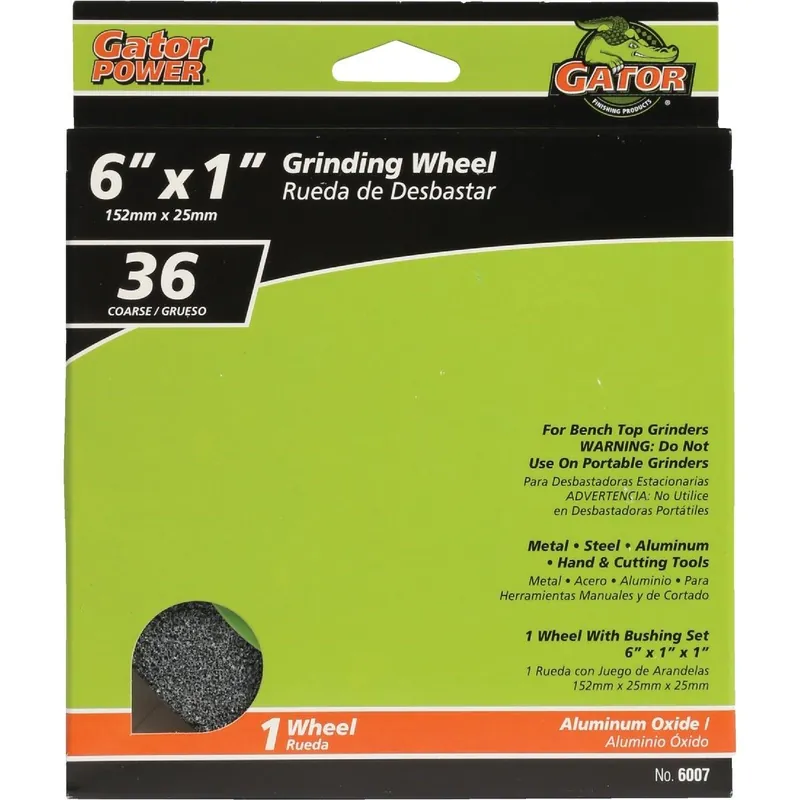 Gator 6007GA Gator Blade 6 In. 1 In. Adjustable - 1, 3/4, 5/8, 1/2 Bench Grinding Wheel
