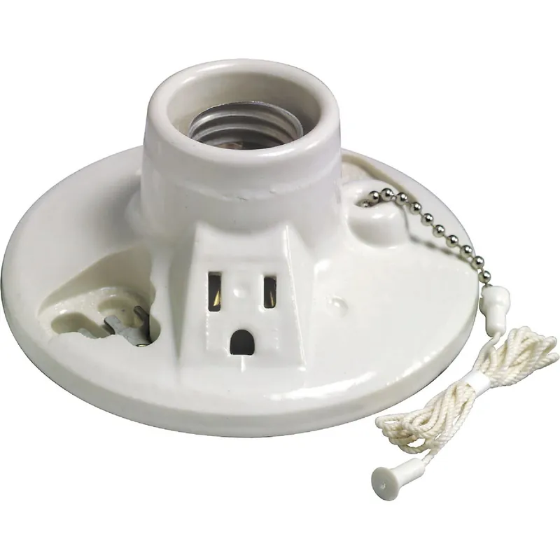 Leviton 014-09726-00C White Porcelain Incandescent Lampholder