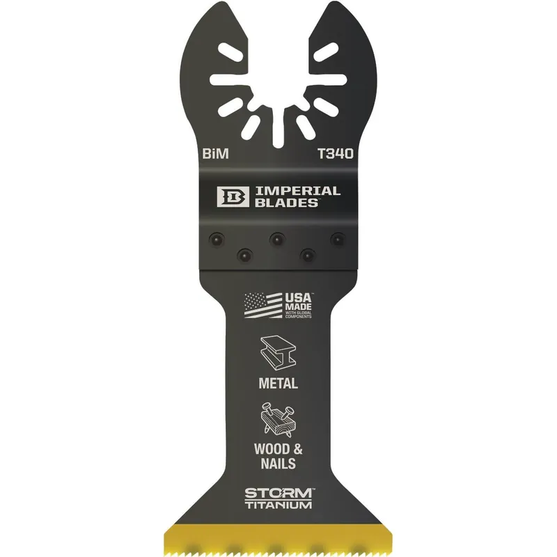 Imperial Blades IBOAT340-1 ONE FIT 1-3/4 In. Titanium STORM Wood/Metal Oscillating Blade